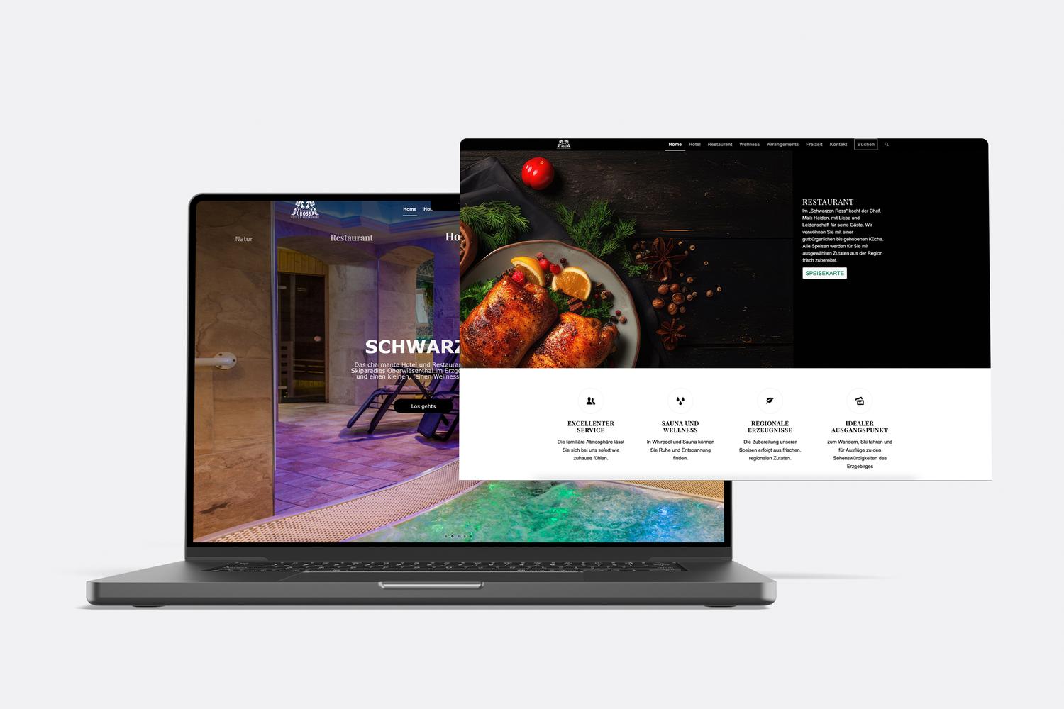 Hotel & Restaurant Schwarzes Ross<h5>Homepage erstellt mit Wordpress</h5>